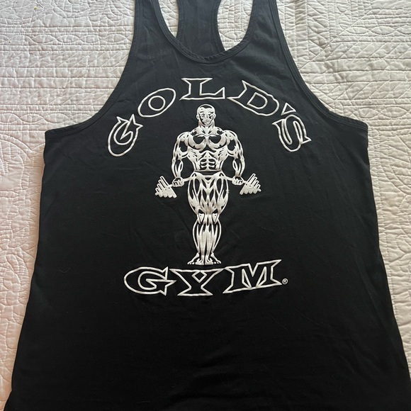 Gold’s Gym Black Racerback Tank Top (Men’s Small) - Picture 1 of 3